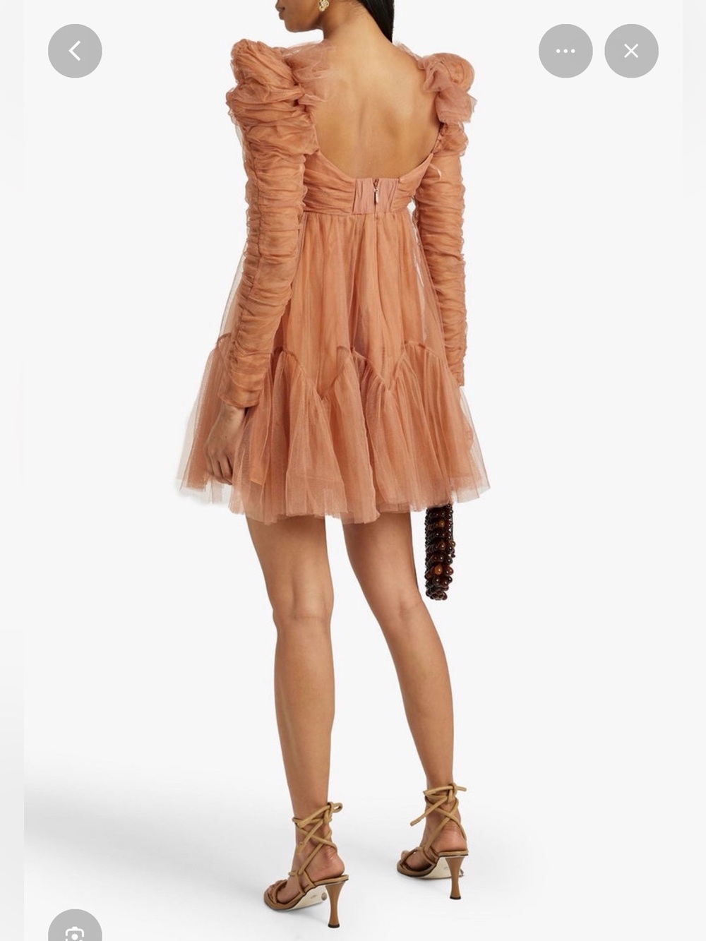 Zimmermann Pink Ruffled Tulle Mini Dress - Picture 3 of 4